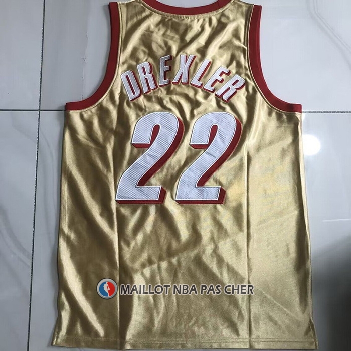 Maillot Portland Trail Blazers Clyde Drexler Mitchell & Ness 1991-92 Or